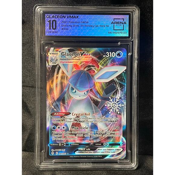 2021 Glaceon VMAX #41 Evolving Skies Snowflake Stamped Graded GEM MINT 10 - Picture 1 of 4